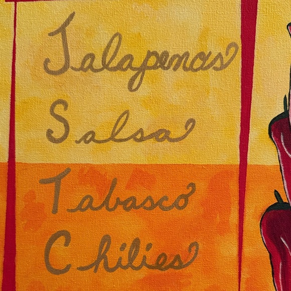 Vibrant Red and Orange and Yellow Chili Pepper Wall Art, Hand made - Picture 3 of 10